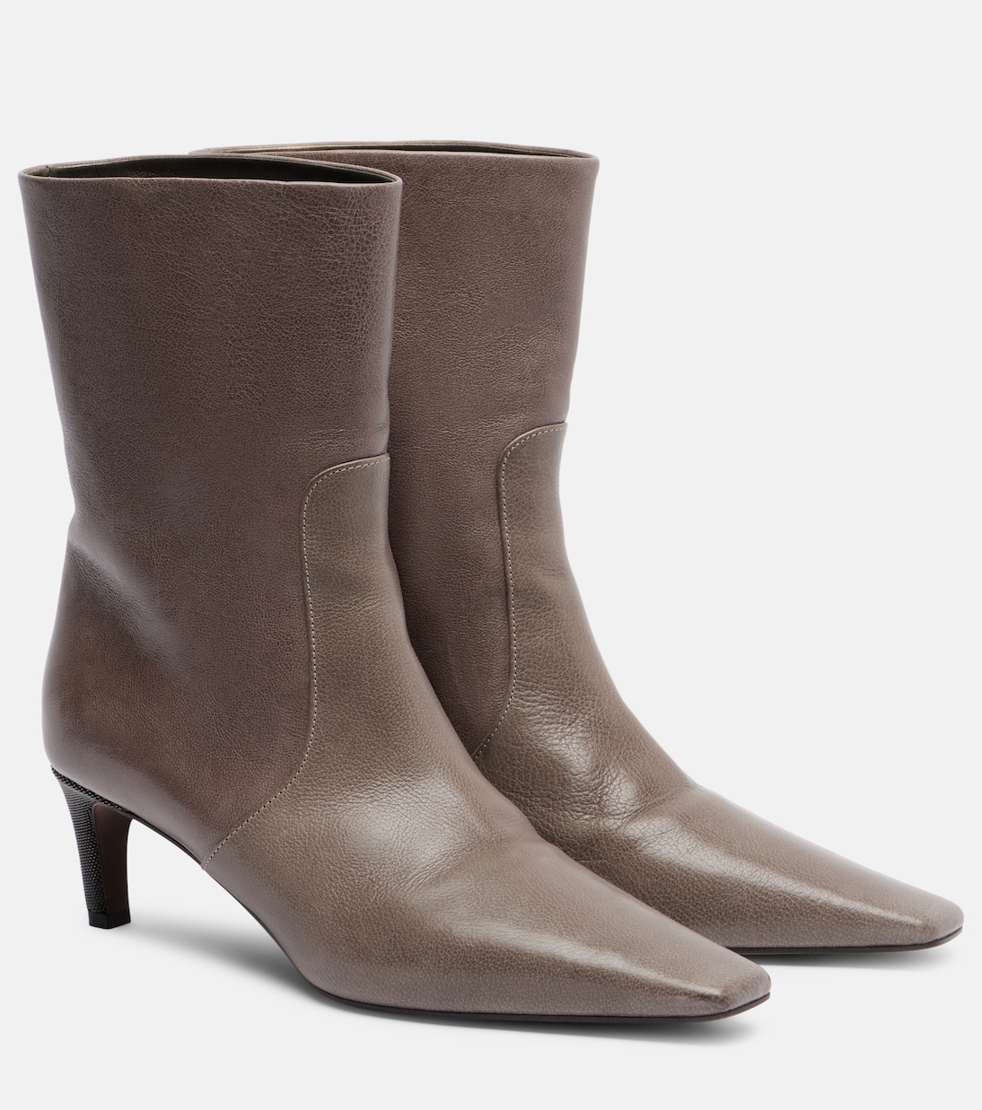 Monili leather ankle boots | Brunello Cucinelli