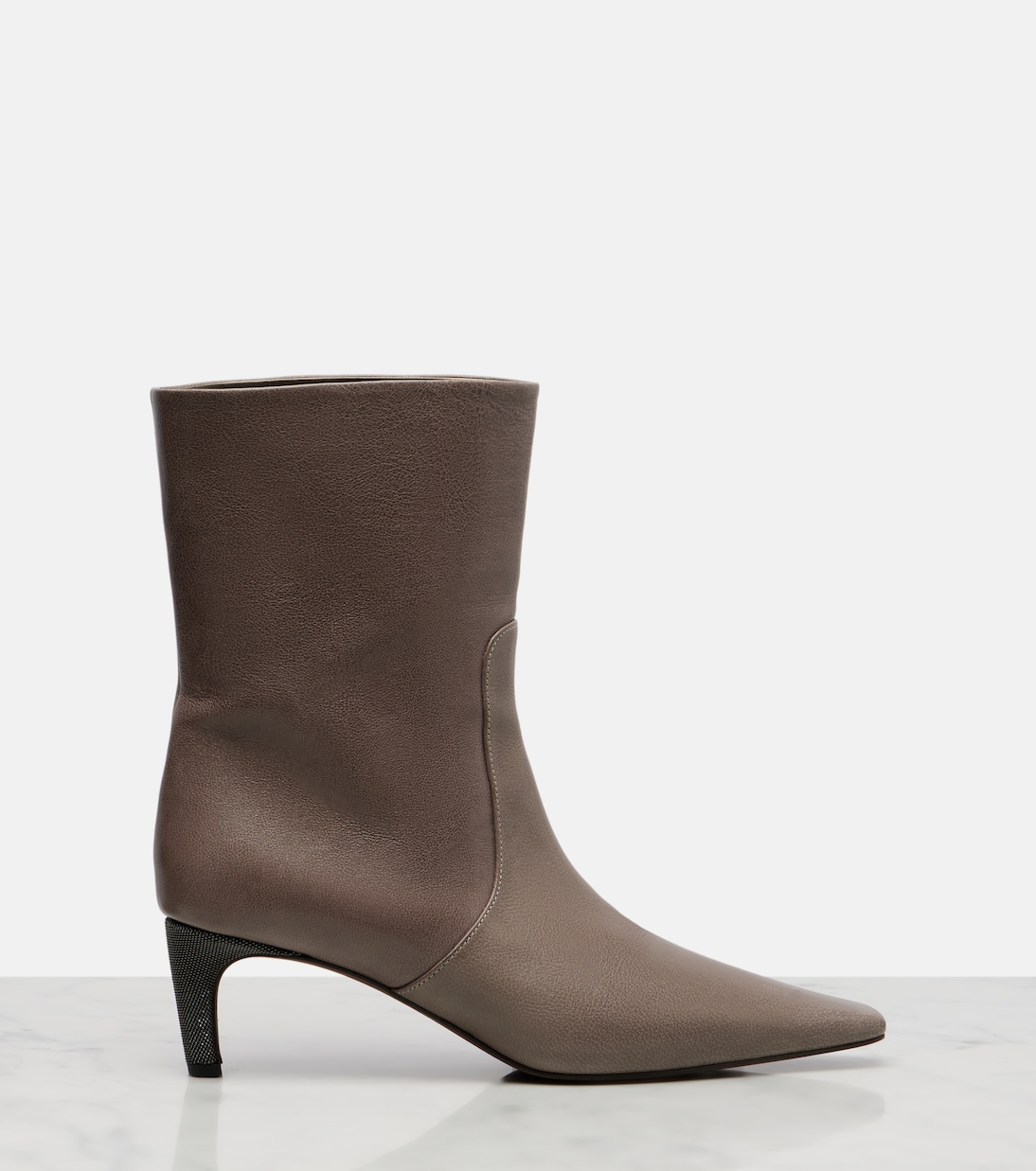 Monili leather ankle boots | Brunello Cucinelli