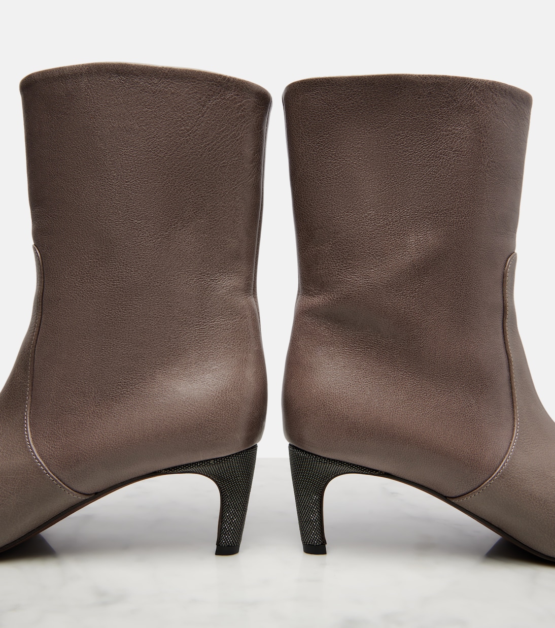 Monili leather ankle boots | Brunello Cucinelli