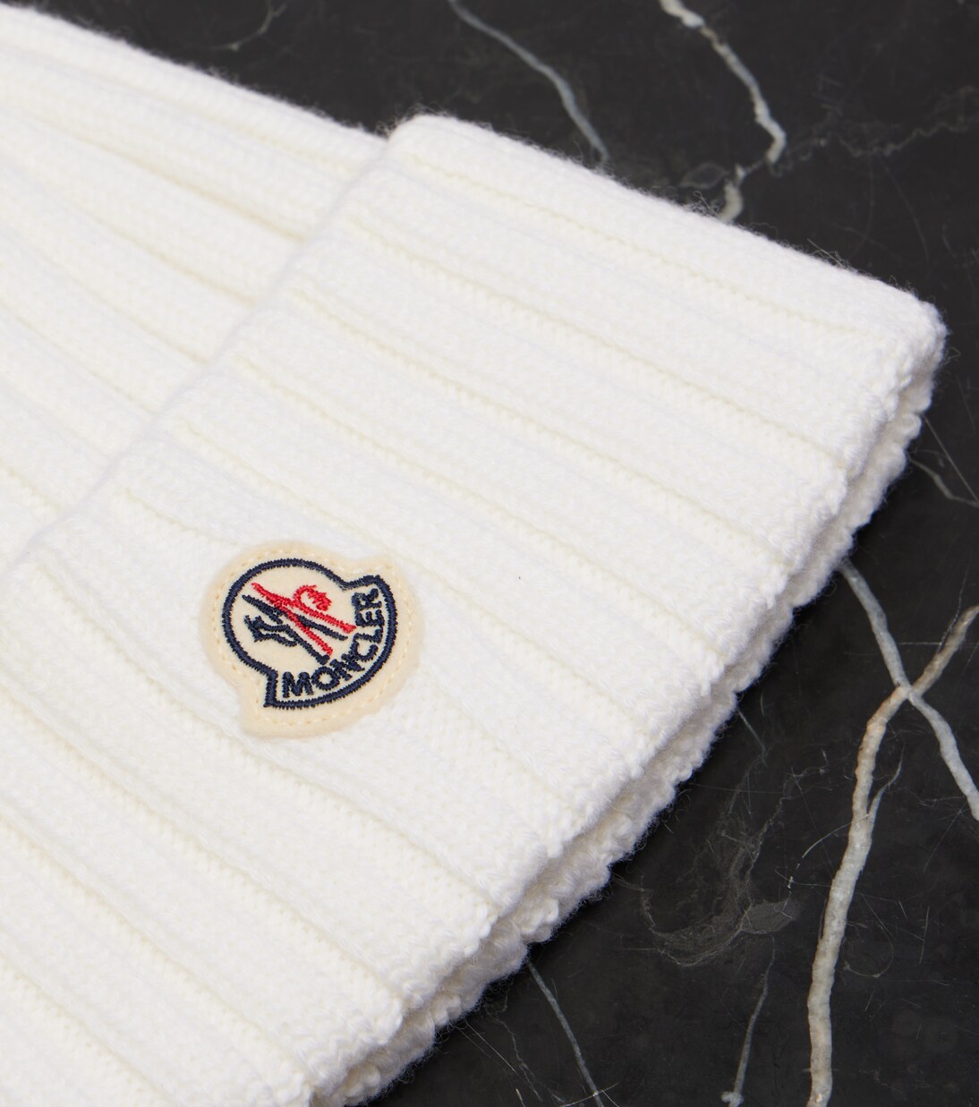 Ribbed-knit virgin wool beanie | Moncler