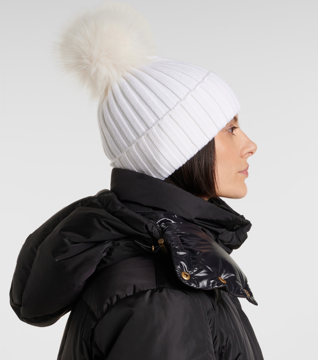 Ribbed-knit virgin wool beanie | Moncler