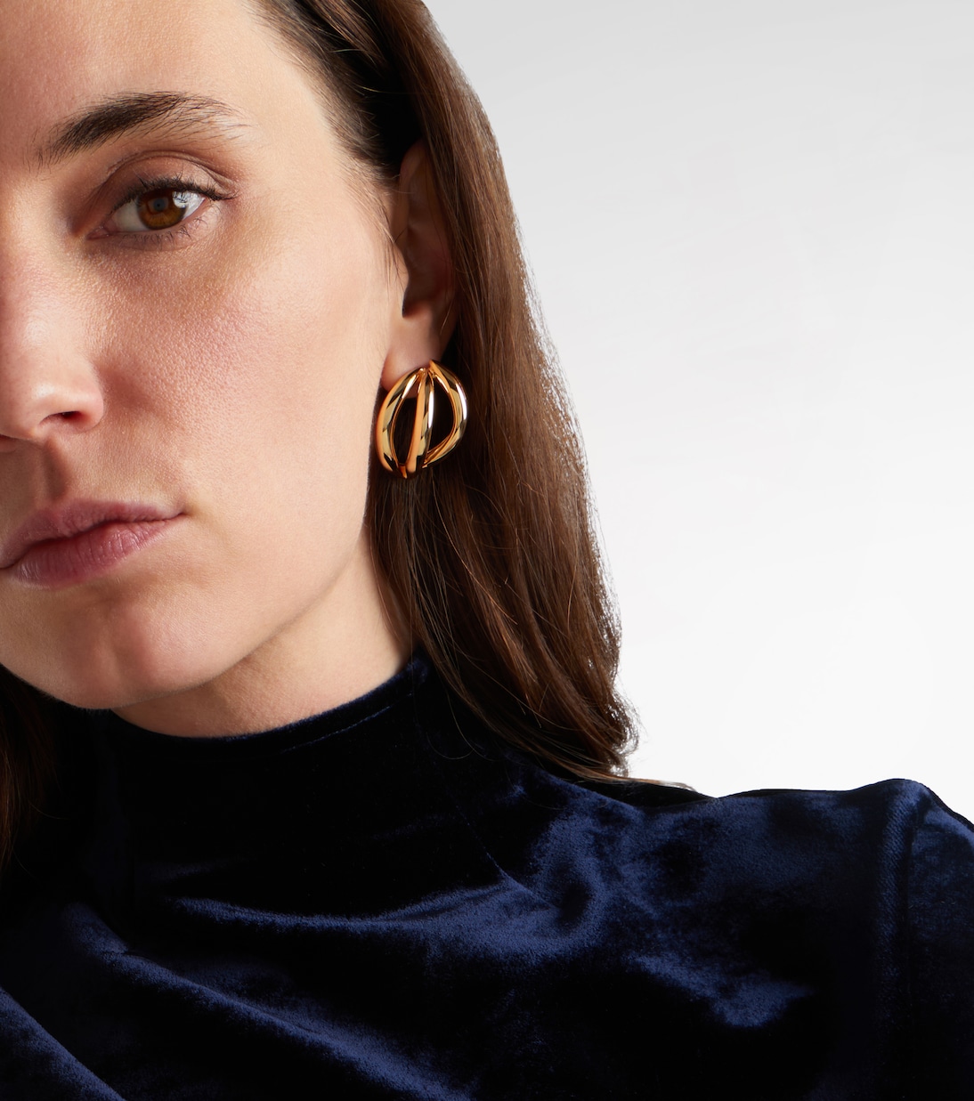 Ohrringe Abstract Line Small, 10kt vergoldet | Jennifer Fisher