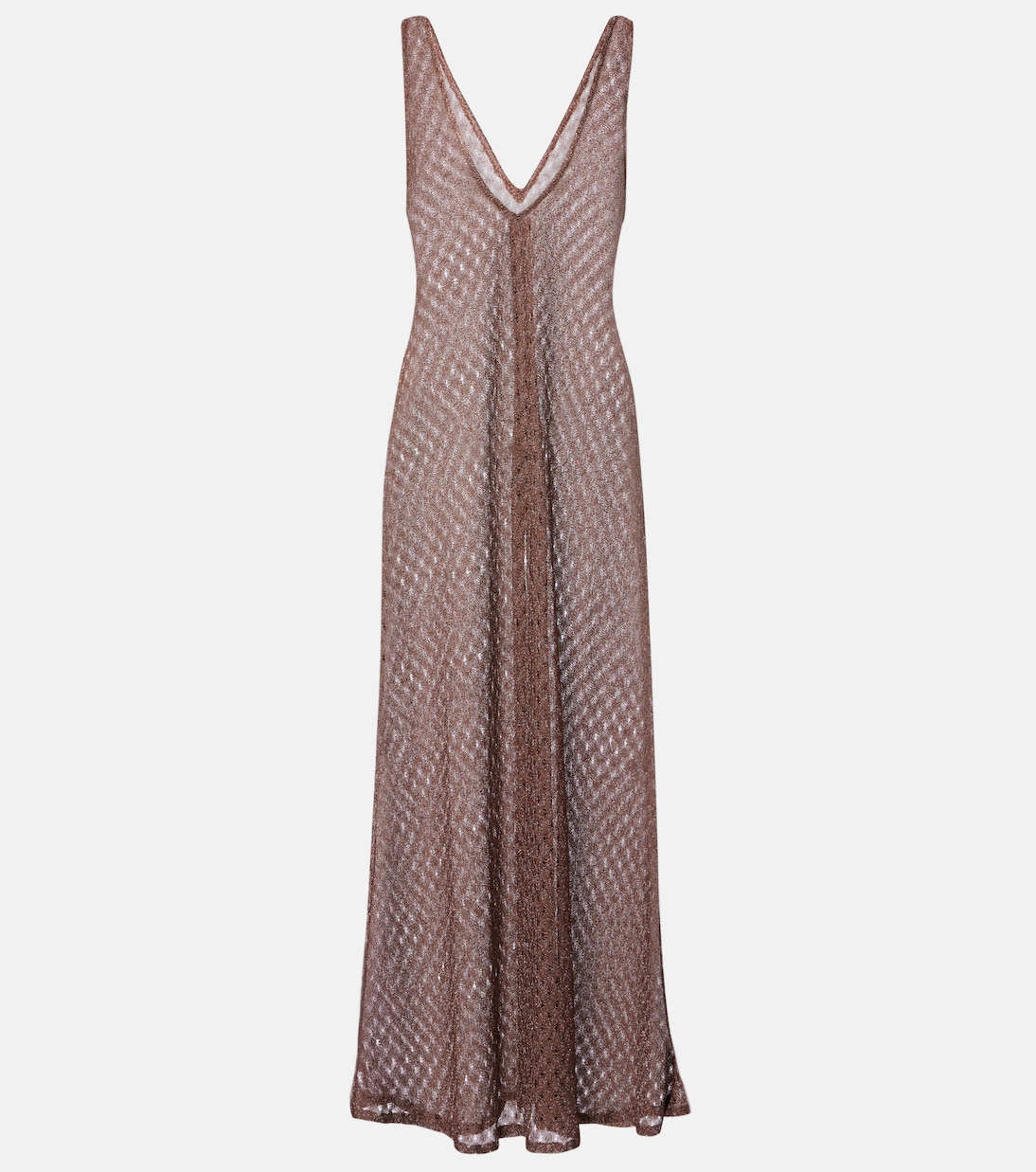 Open-knit lamé maxi dress | Missoni
