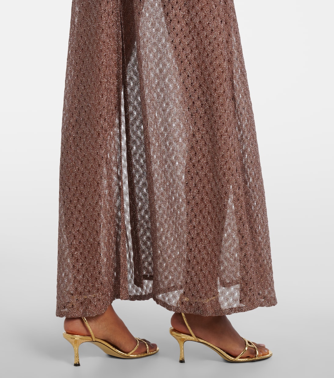 Open-knit lamé maxi dress | Missoni