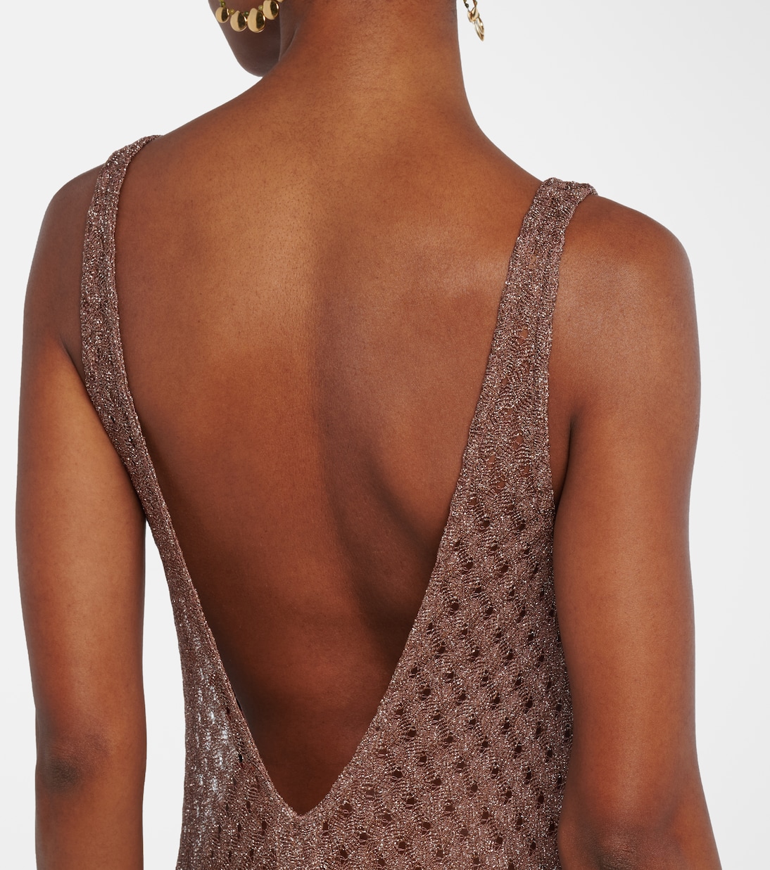 Open-knit lamé maxi dress | Missoni