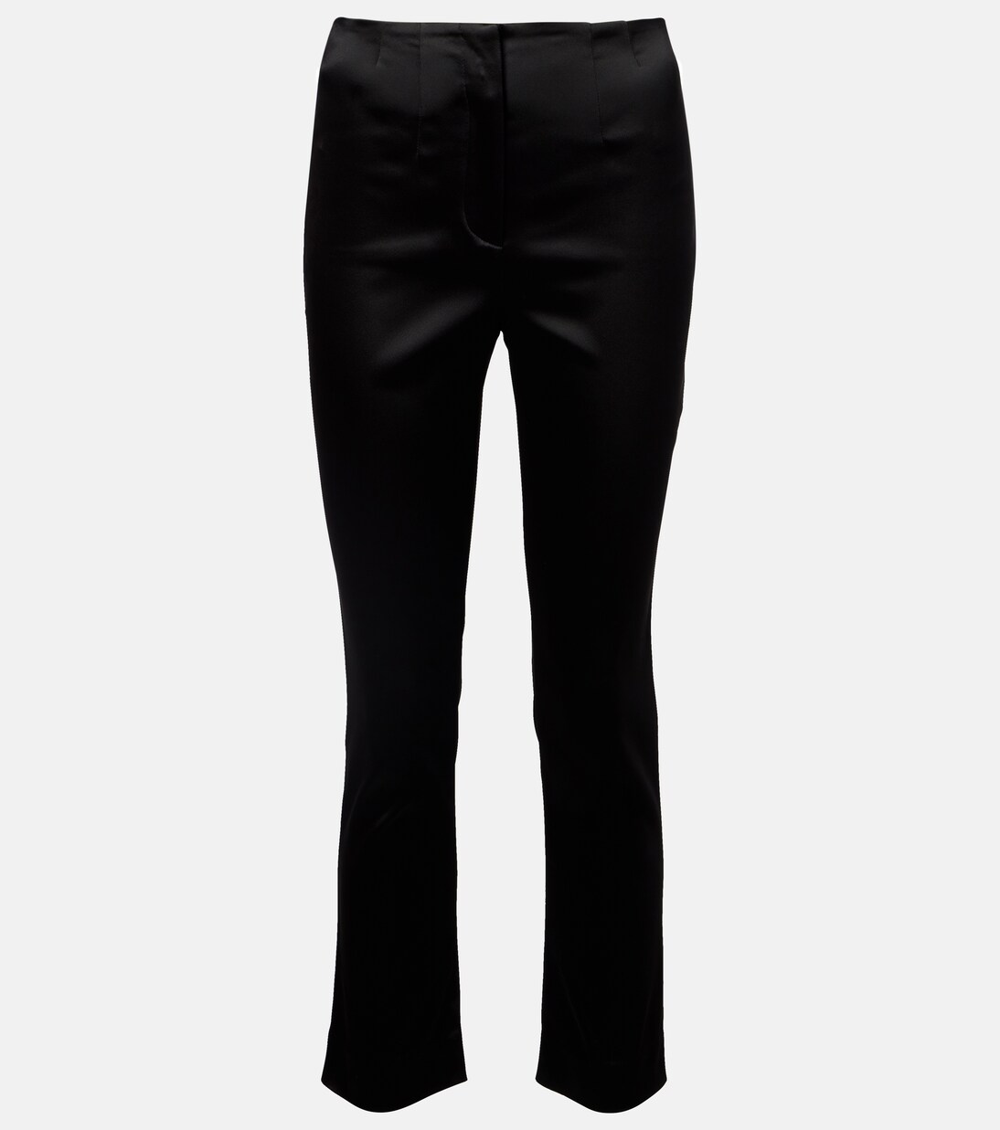 Pantalon slim raccourci Stila à taille haute en satin | Veronica Beard