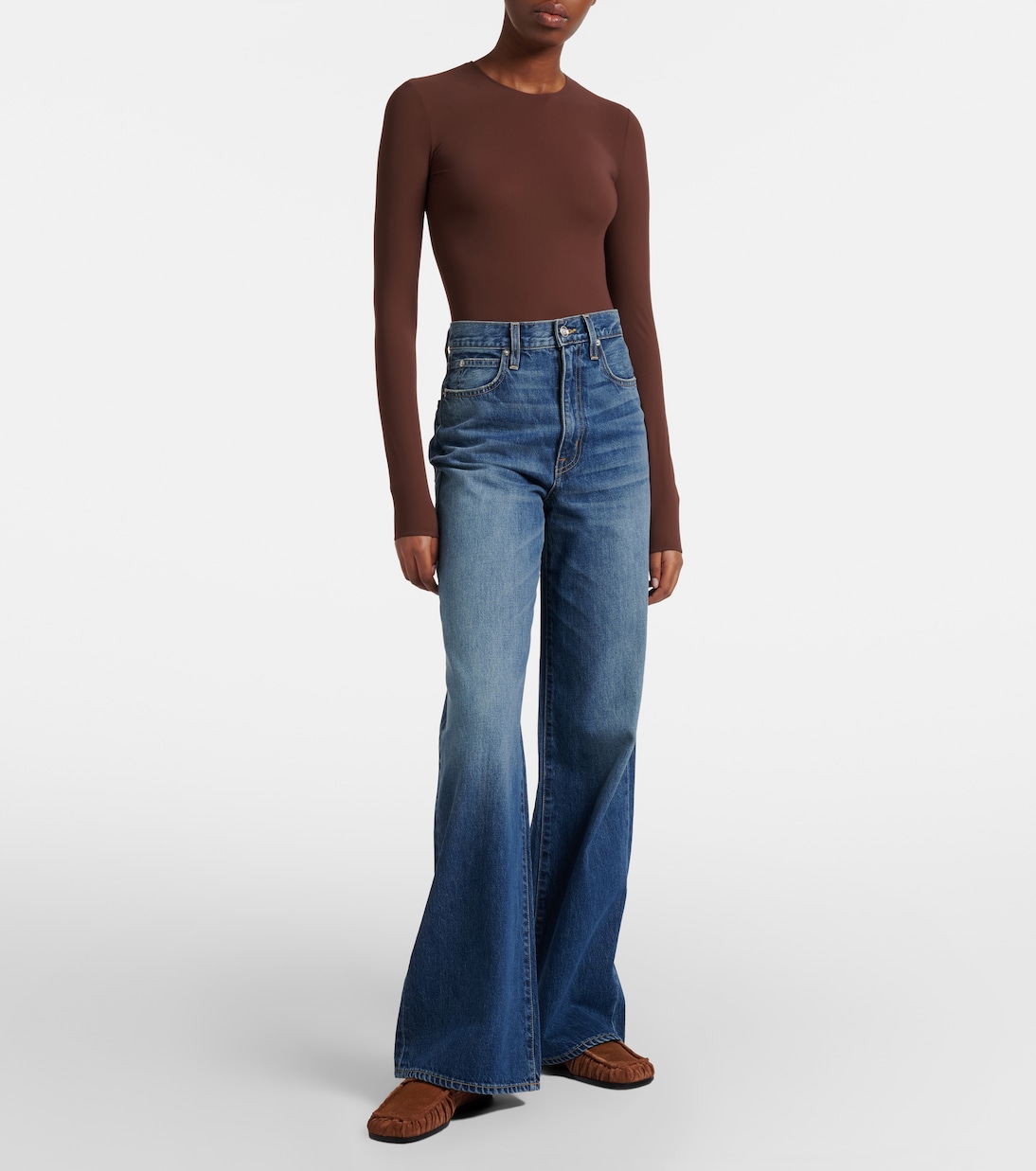 Eva faded wide-leg jeans | Slvrlake