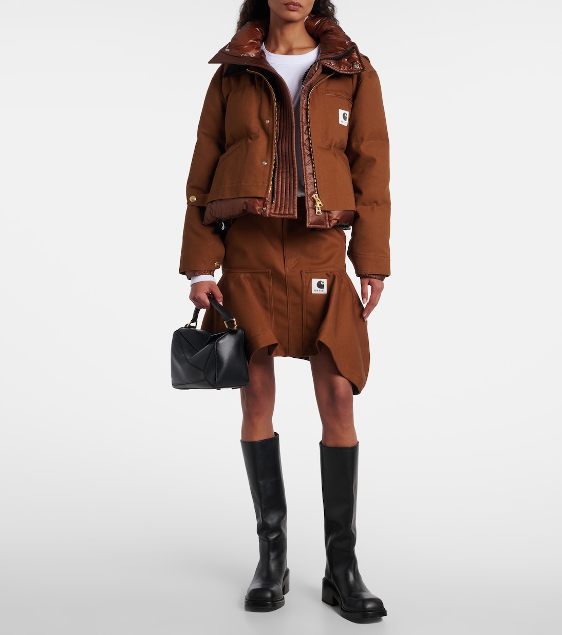X Carhartt Daunenjacke aus Baumwoll-Canvas | Sacai