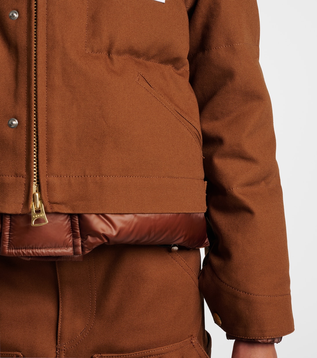 X Carhartt Daunenjacke aus Baumwoll-Canvas | Sacai