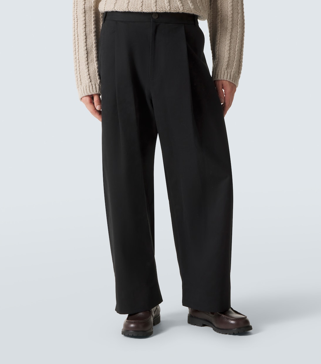 Sorte cotton twill barrel-leg pants | Studio Nicholson