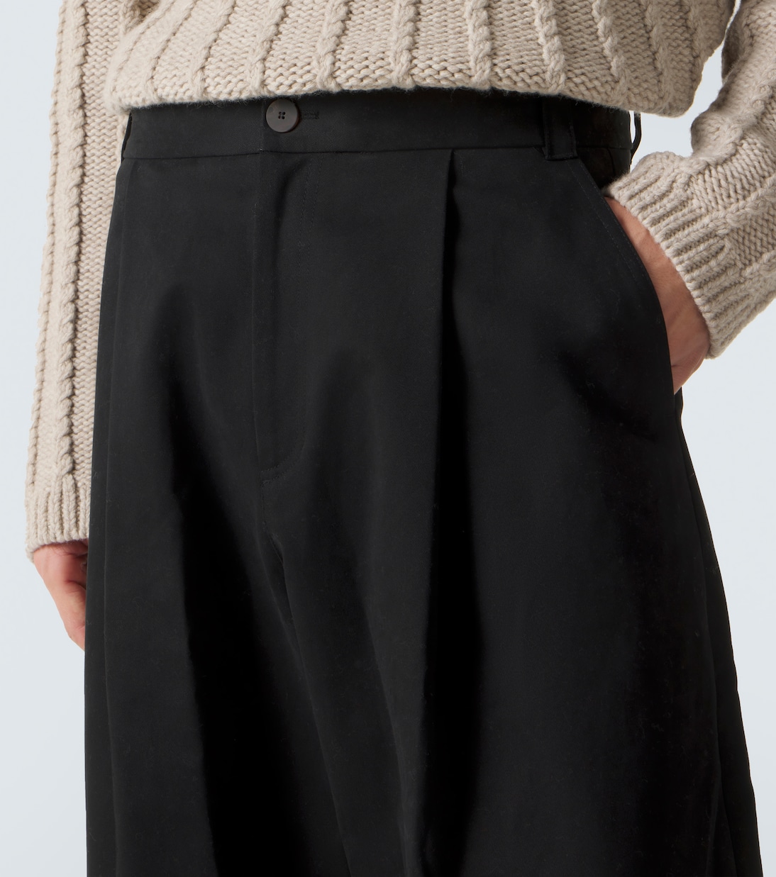 Sorte cotton twill barrel-leg pants | Studio Nicholson