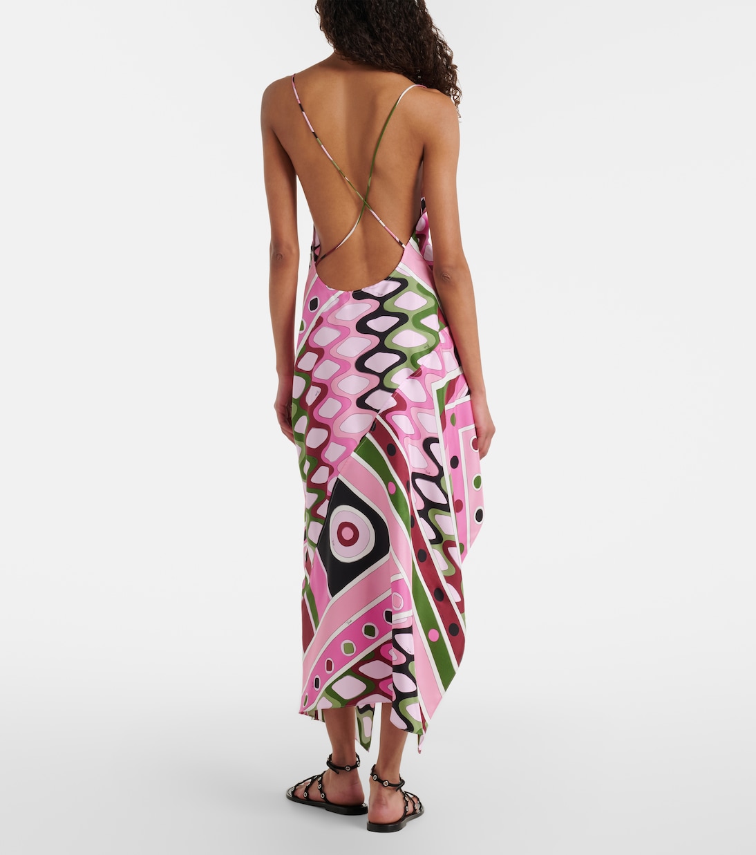 Robe longue en satin de soie | Pucci