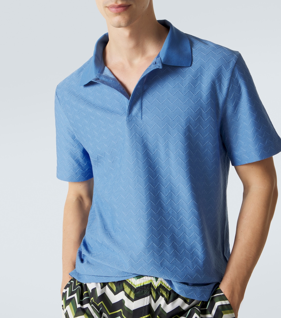 Zigzag cotton polo shirt | Missoni
