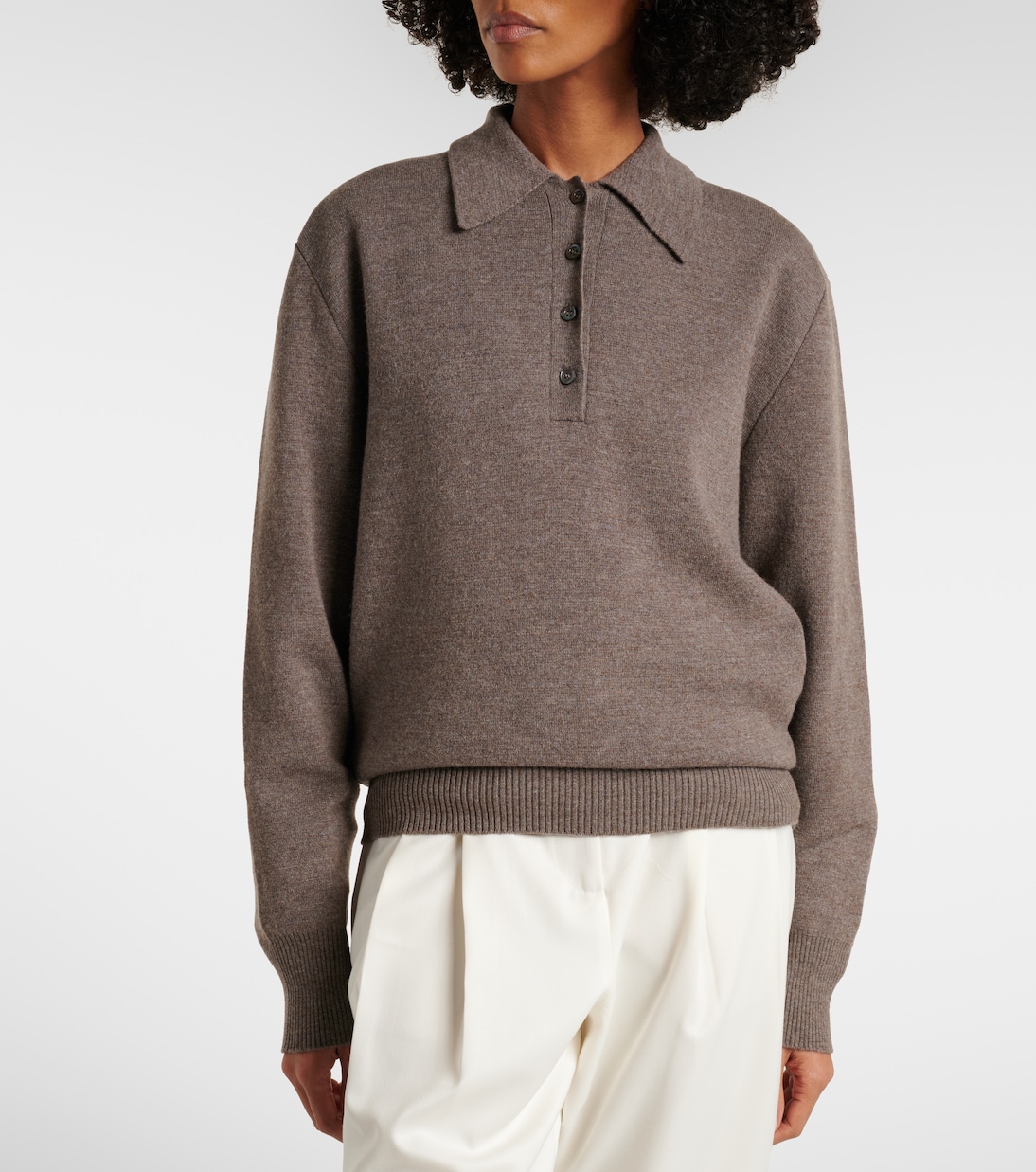 Wool and cashmere polo sweater | Róhe