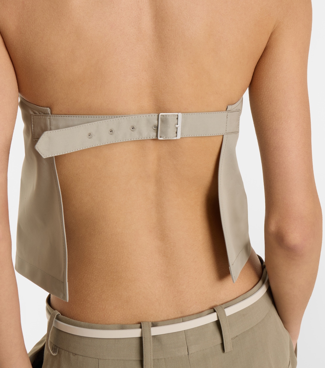 Halterneck cotton-blend top | Wardrobe.NYC