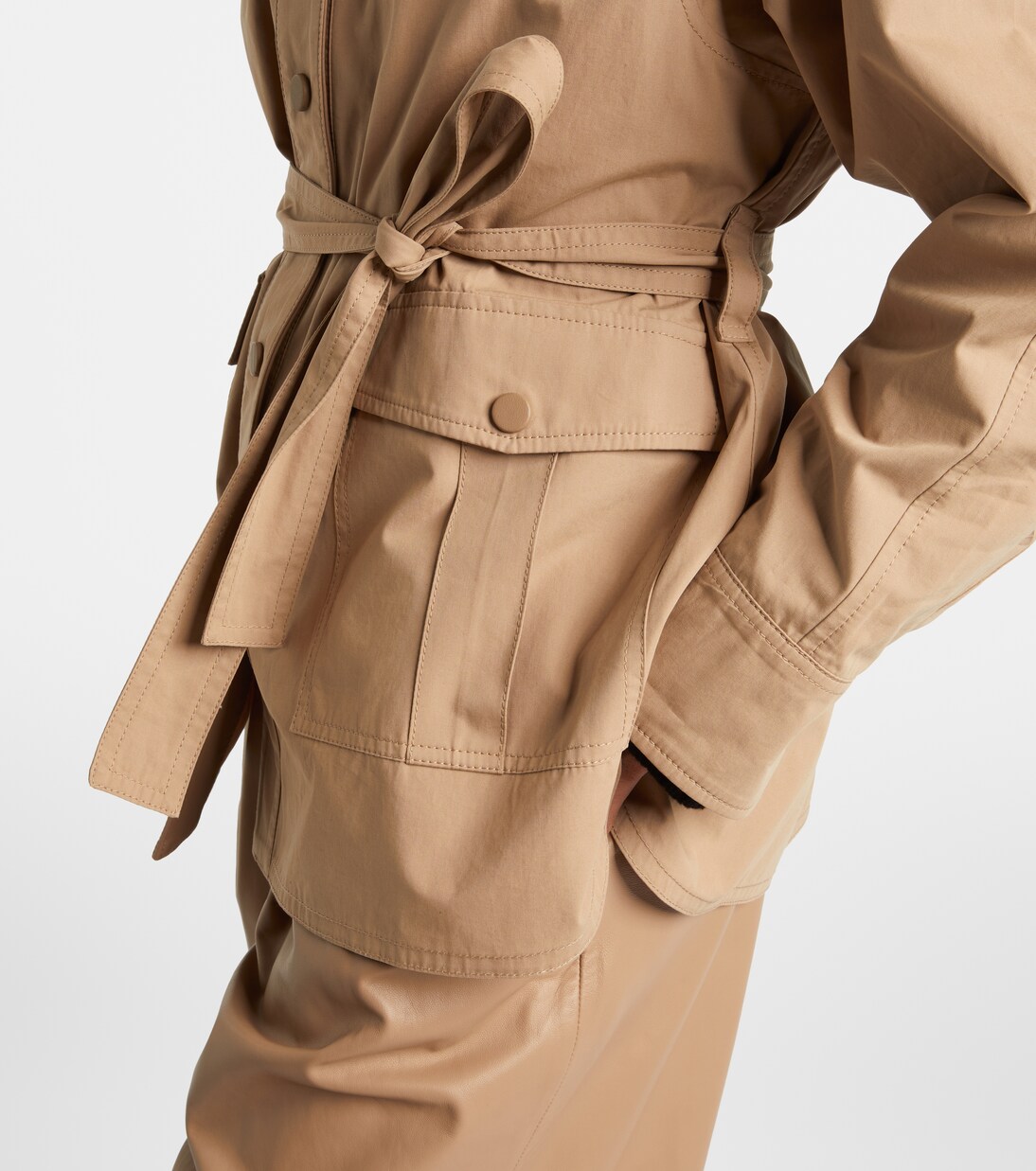 Belted cotton jacket | Yves Salomon