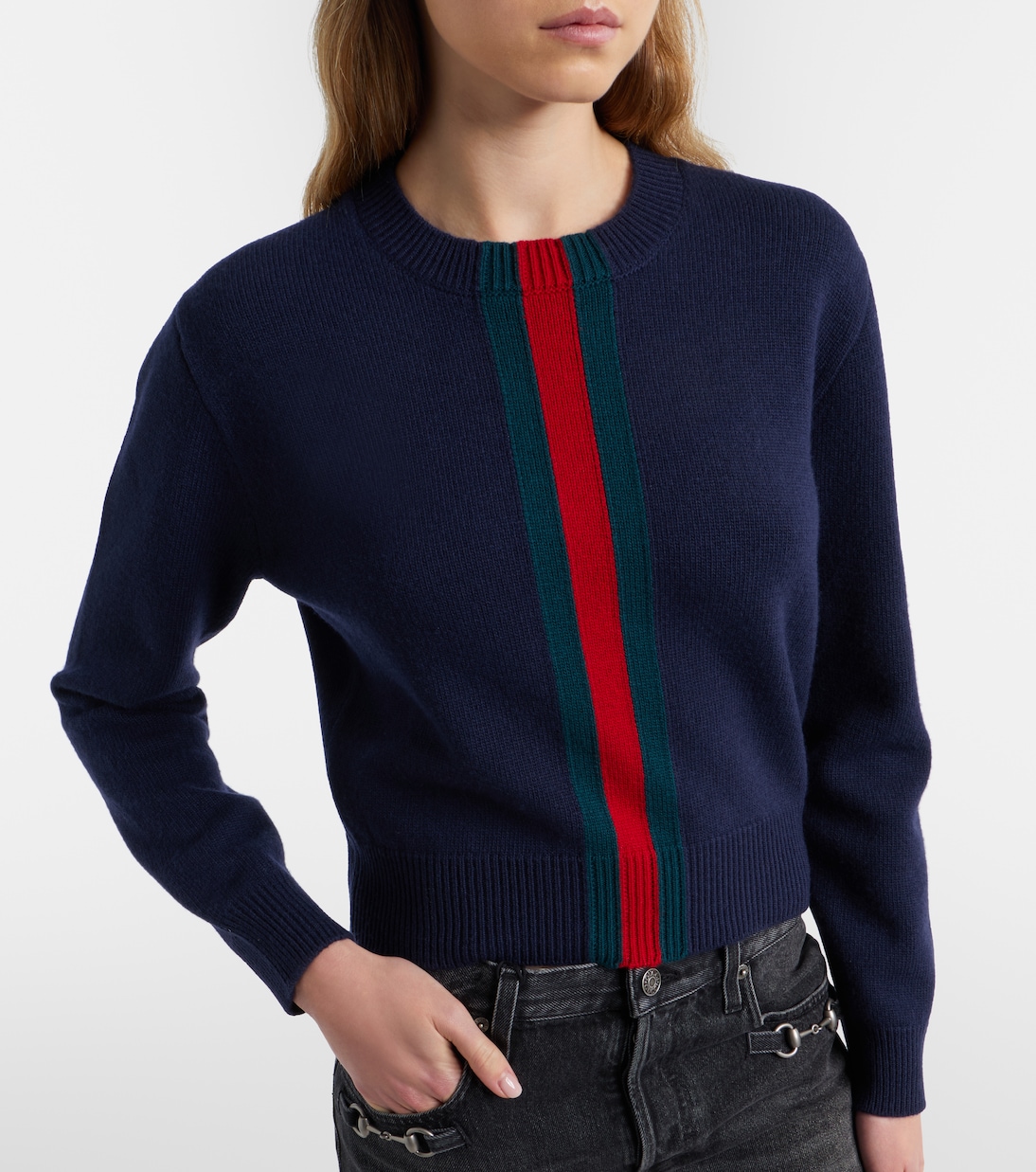 Web Stripe wool sweater | Gucci