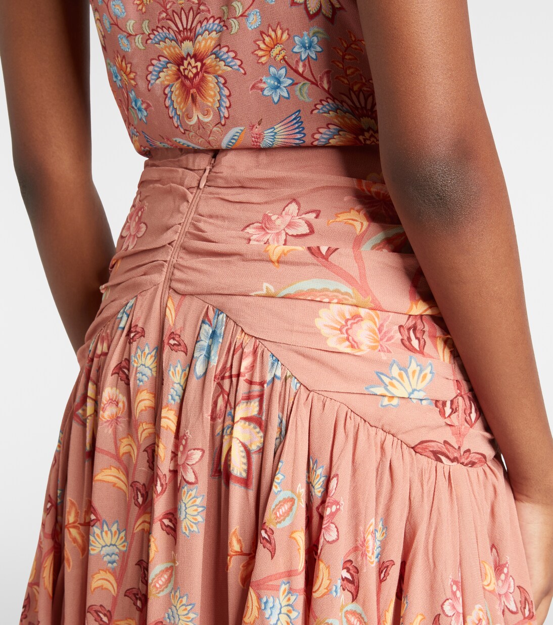 花卉蕾丝边饰荷叶边加长半身裙 | Farm Rio