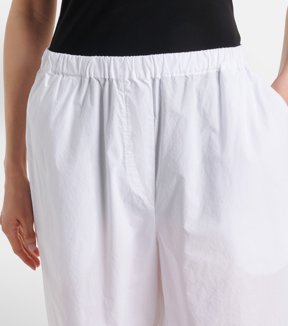 Tomoko cotton poplin shorts | Velvet