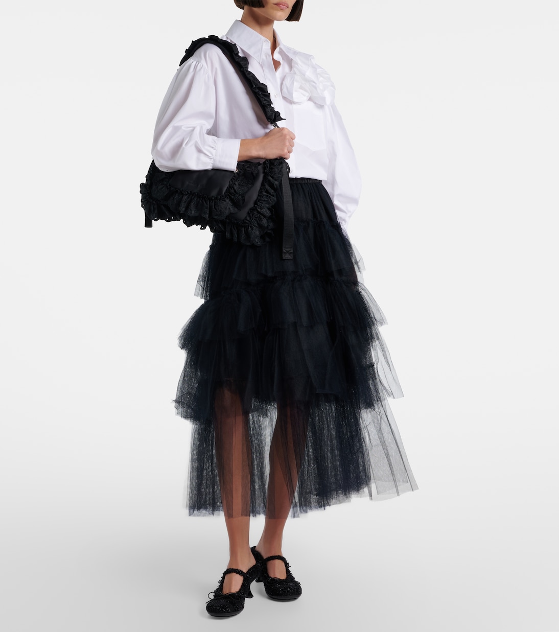 Pillowcase ruffled shoulder bag | Simone Rocha