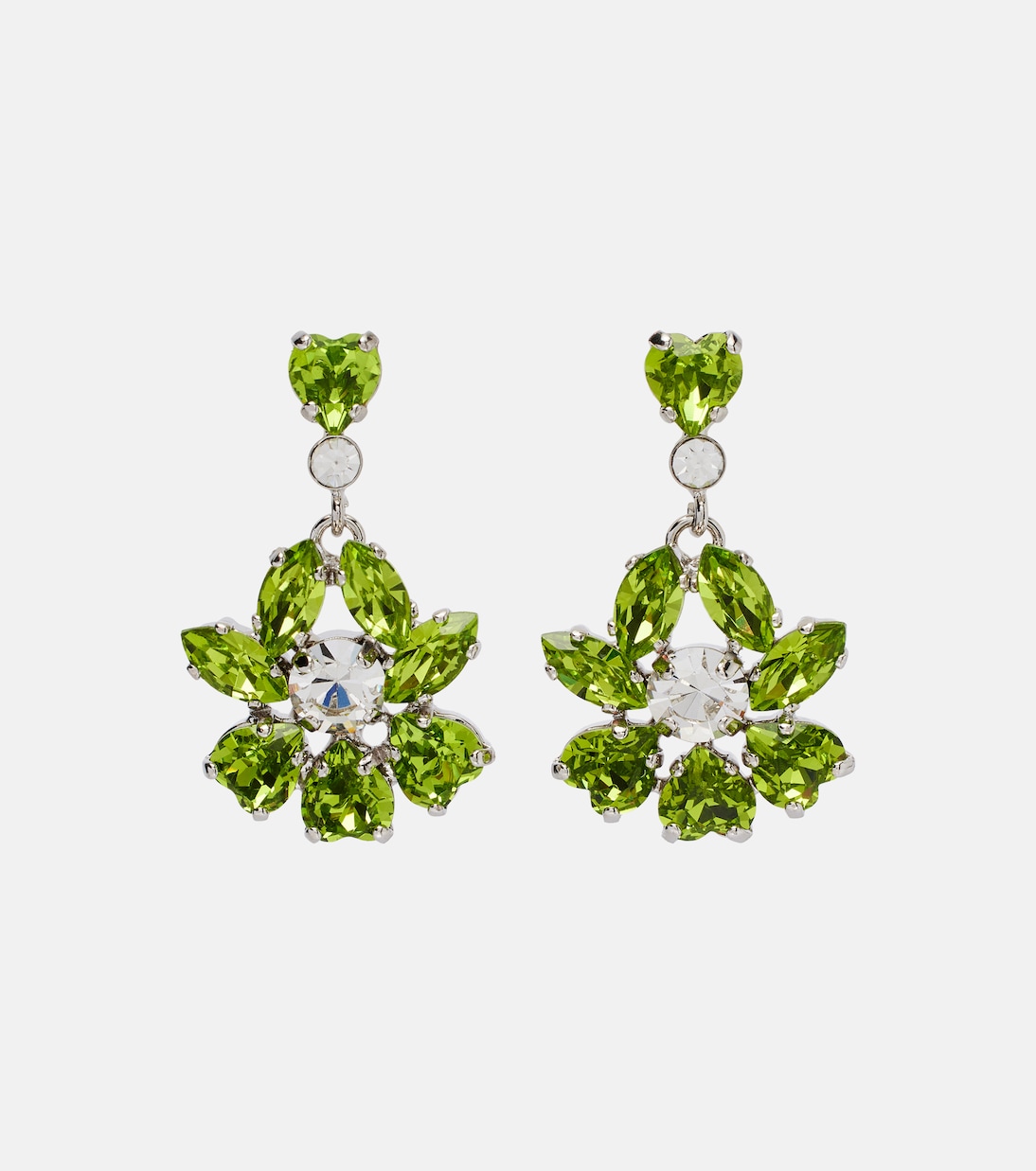 Heartbloom embellished drop earrings | Simone Rocha