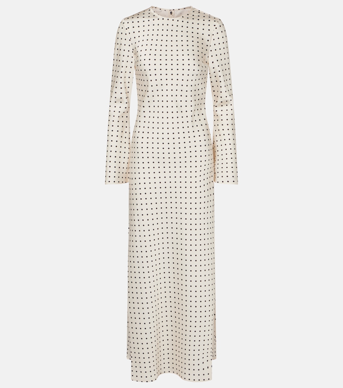 Polka-dot satin maxi dress | Rotate