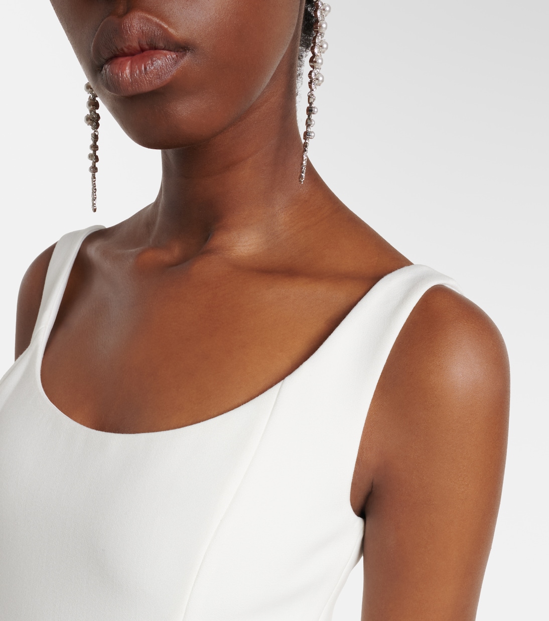 Vestido de fiesta de crepé con peplum | Roland Mouret