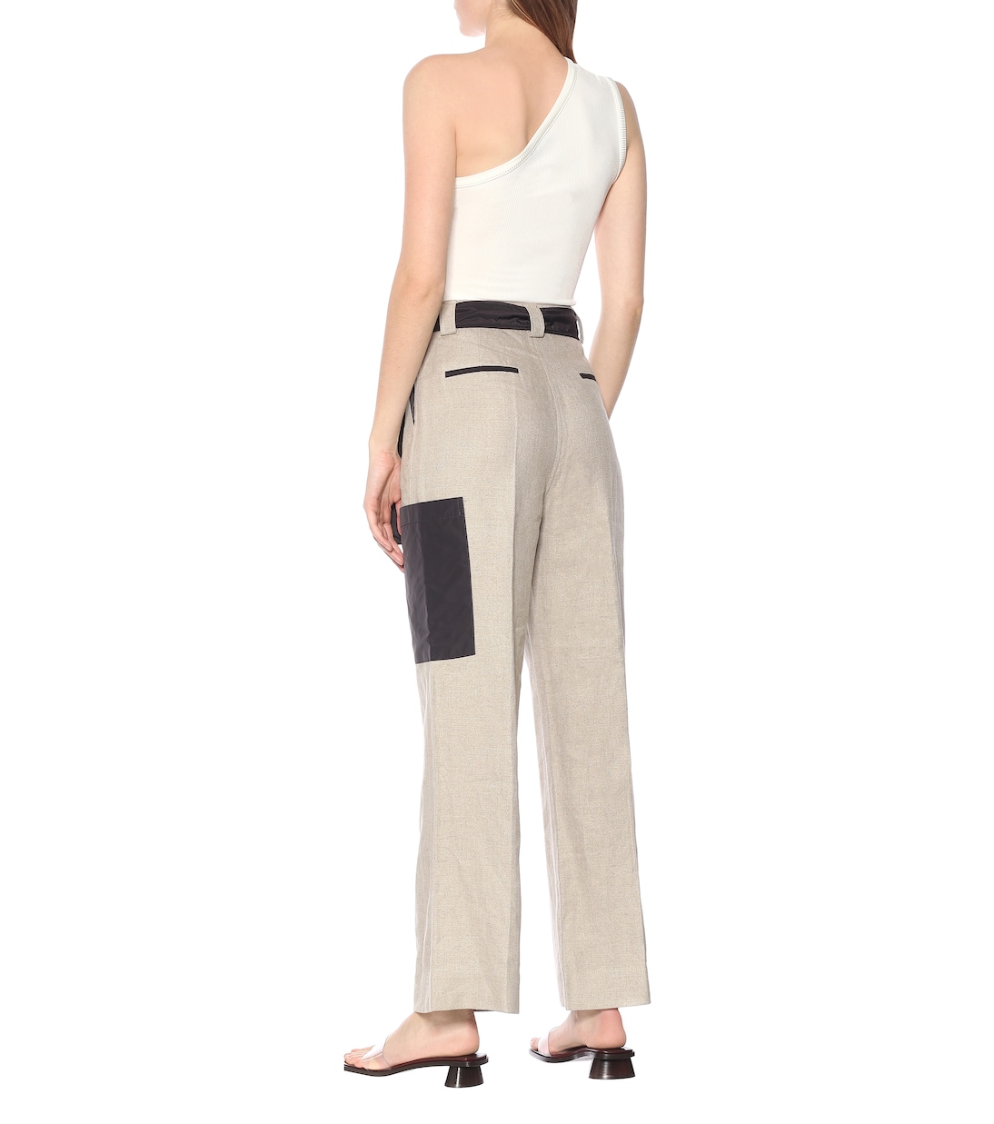 Pantalones anchos de lino | Ganni