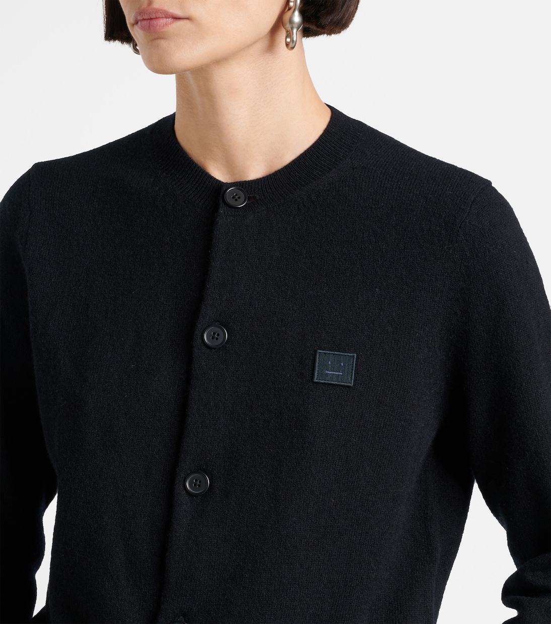Face wool cardigan | Acne Studios