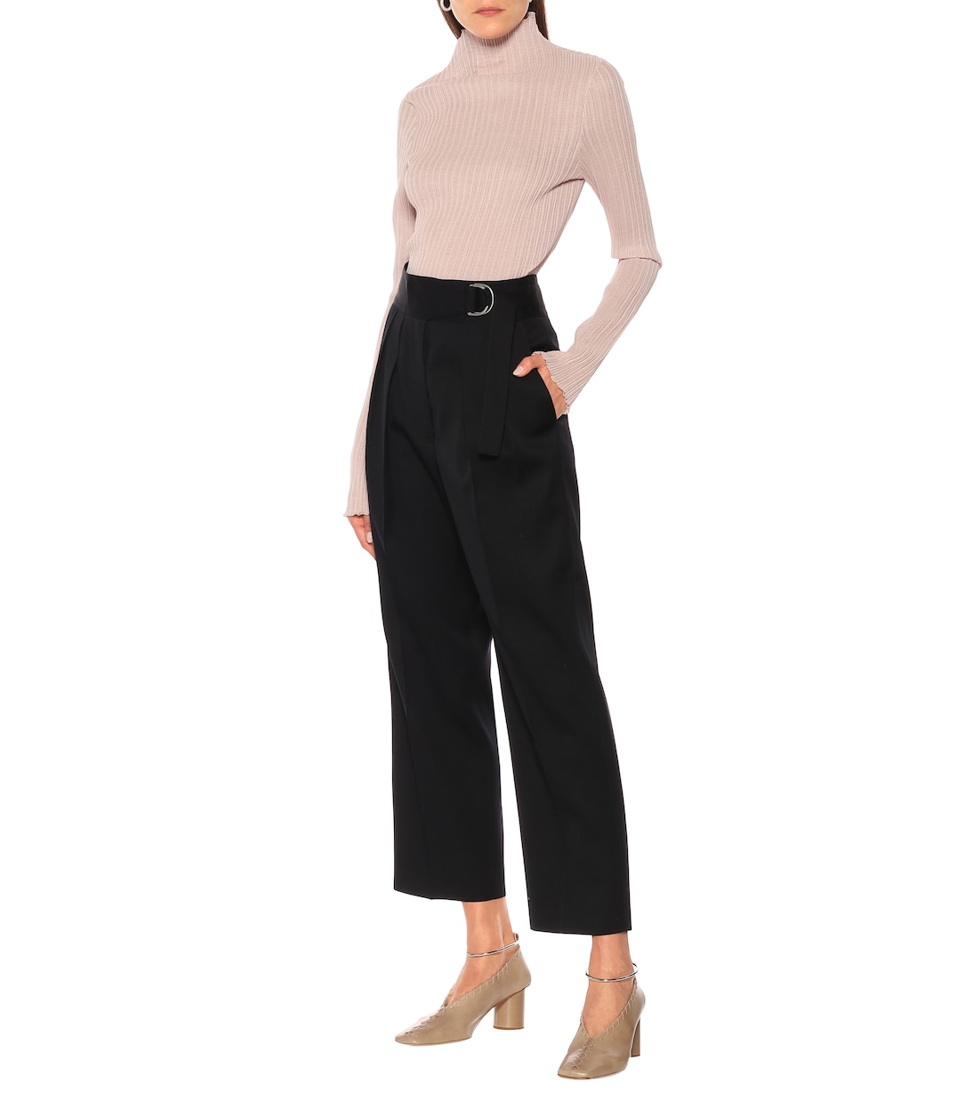 Pantaloni a vita alta in lana | Jil Sander