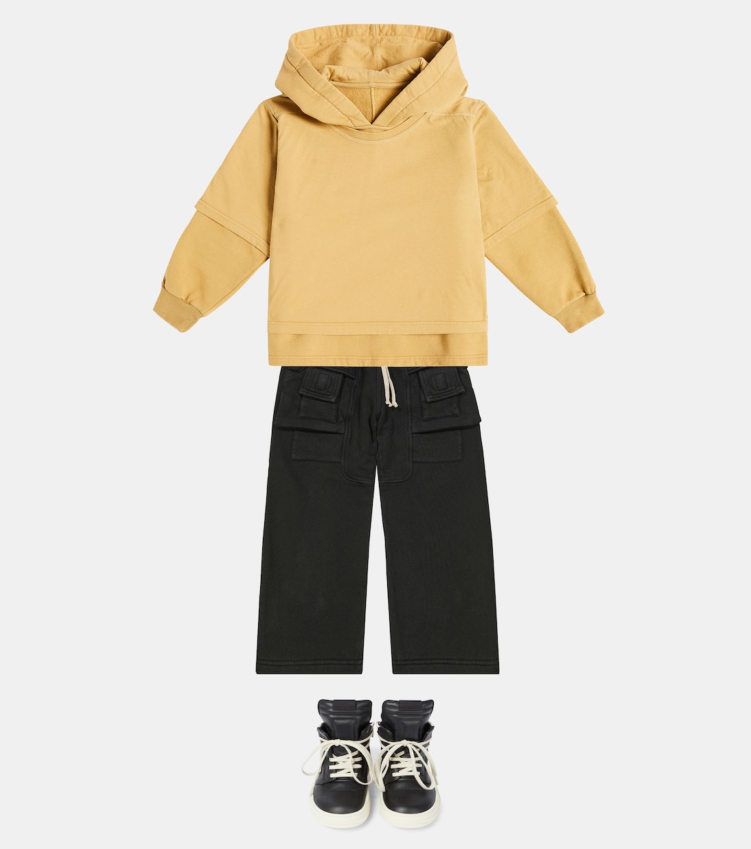 Geobasket high-top leather sneakers | Rick Owens Kids