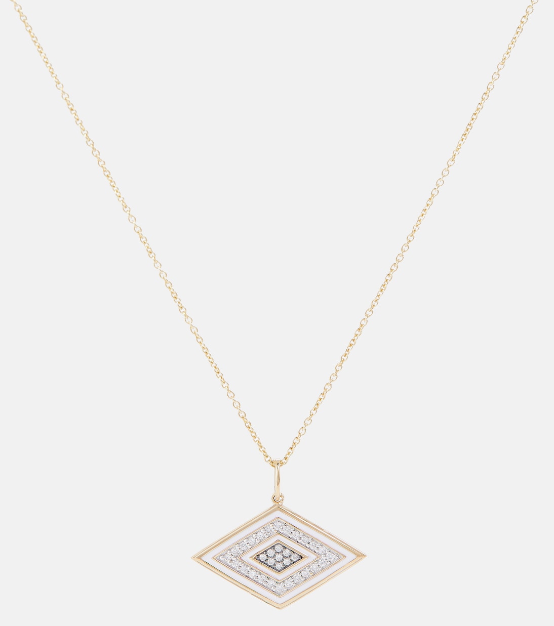 Collier Groovy Eye en or jaune 14 ct et diamants | Sydney Evan