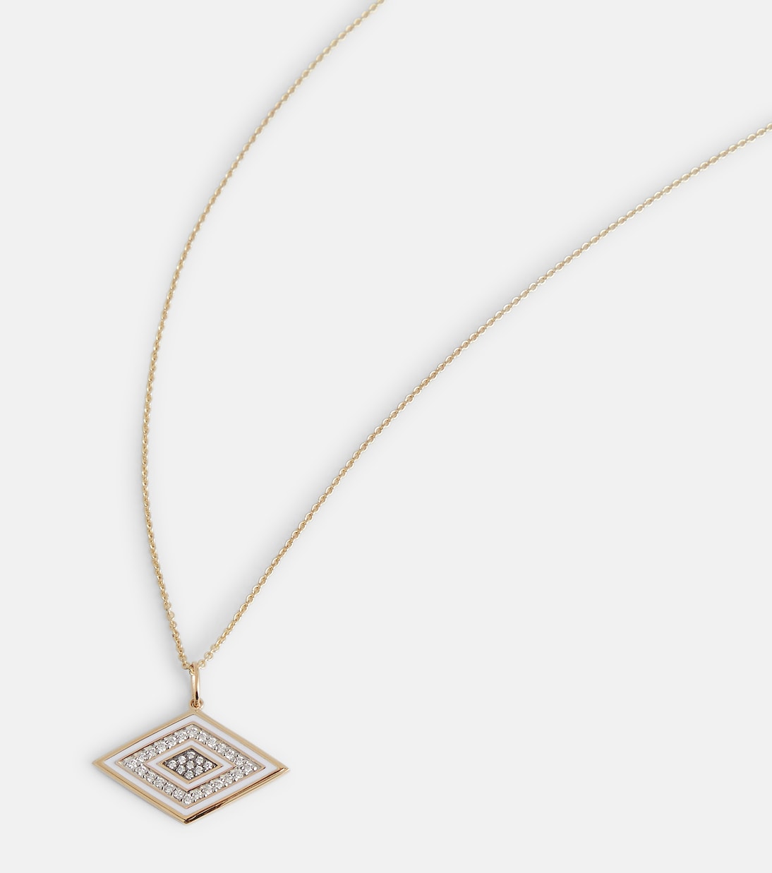 Collier Groovy Eye en or jaune 14 ct et diamants | Sydney Evan