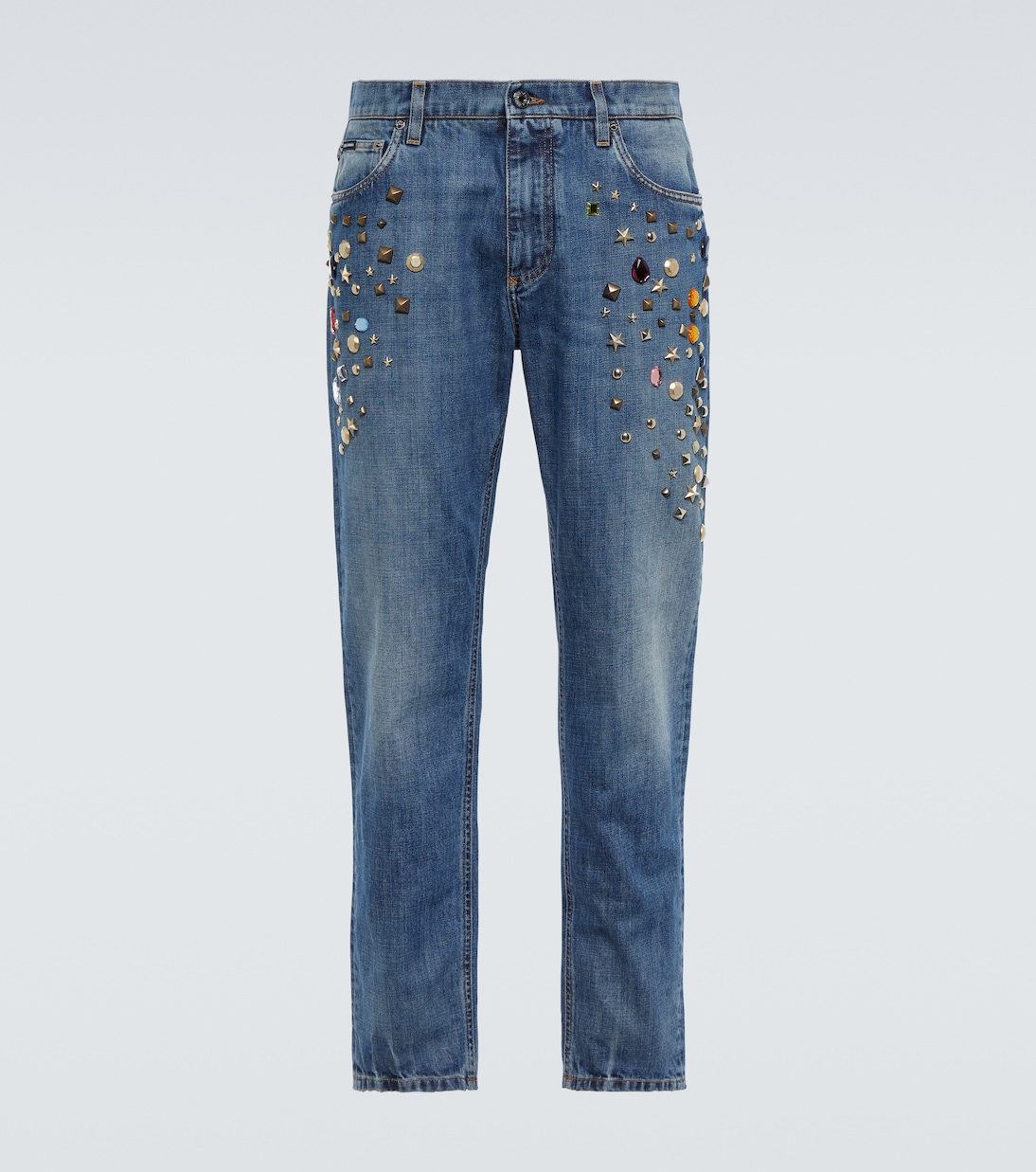 Jeans rectos con adornos | Dolce&Gabbana