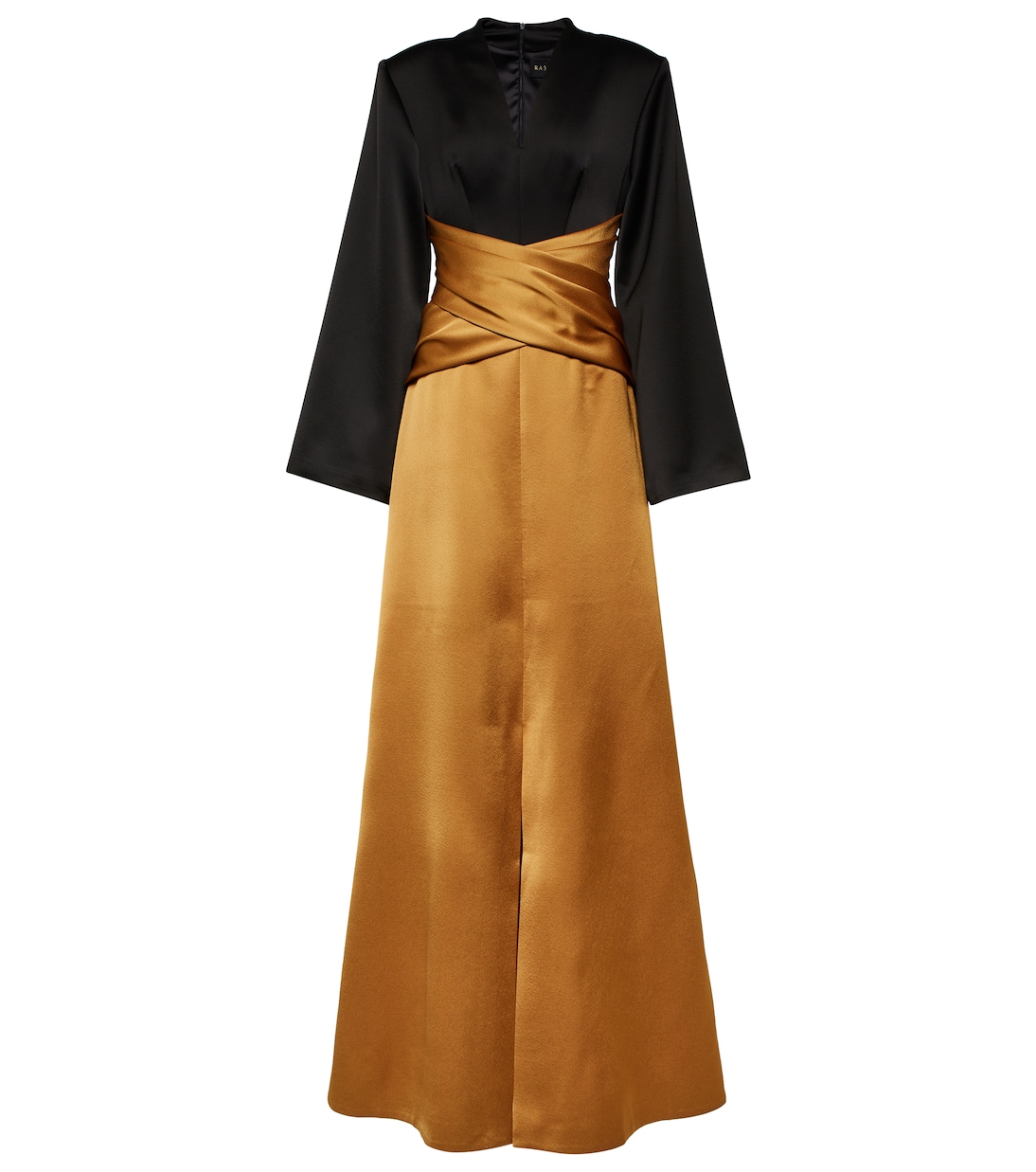 Vestido de fiesta de satén bicolor | Rasario