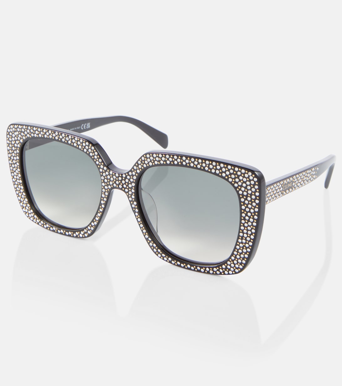 Occhiali da sole Celine con dettagli decorativi, design squadrato e stile giovanile