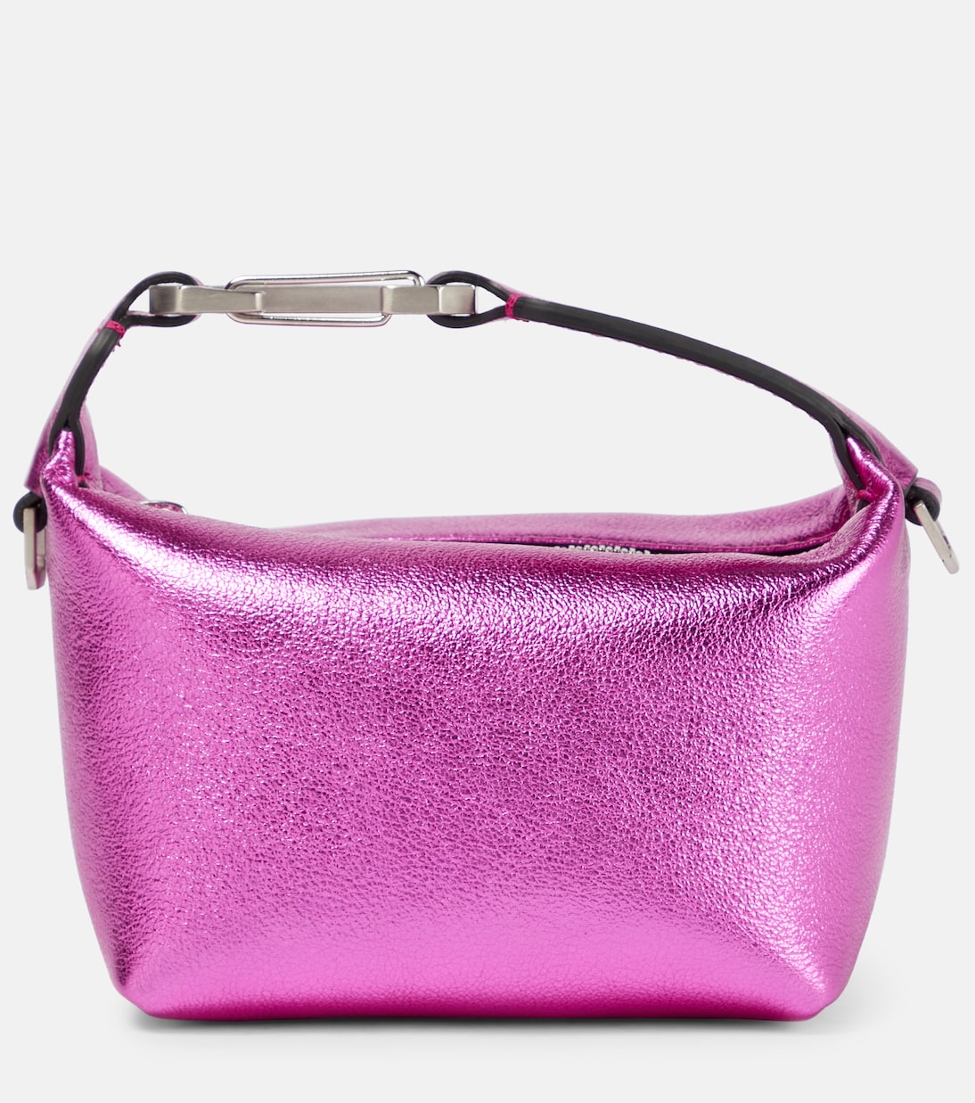 Clutch Moonbag de piel metalizada | Eéra