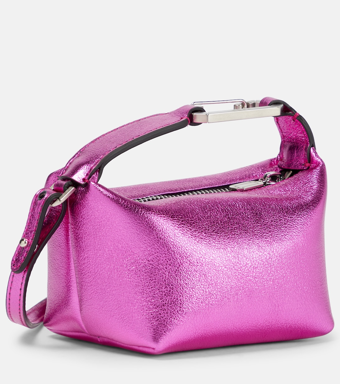 Clutch Moonbag de piel metalizada | Eéra