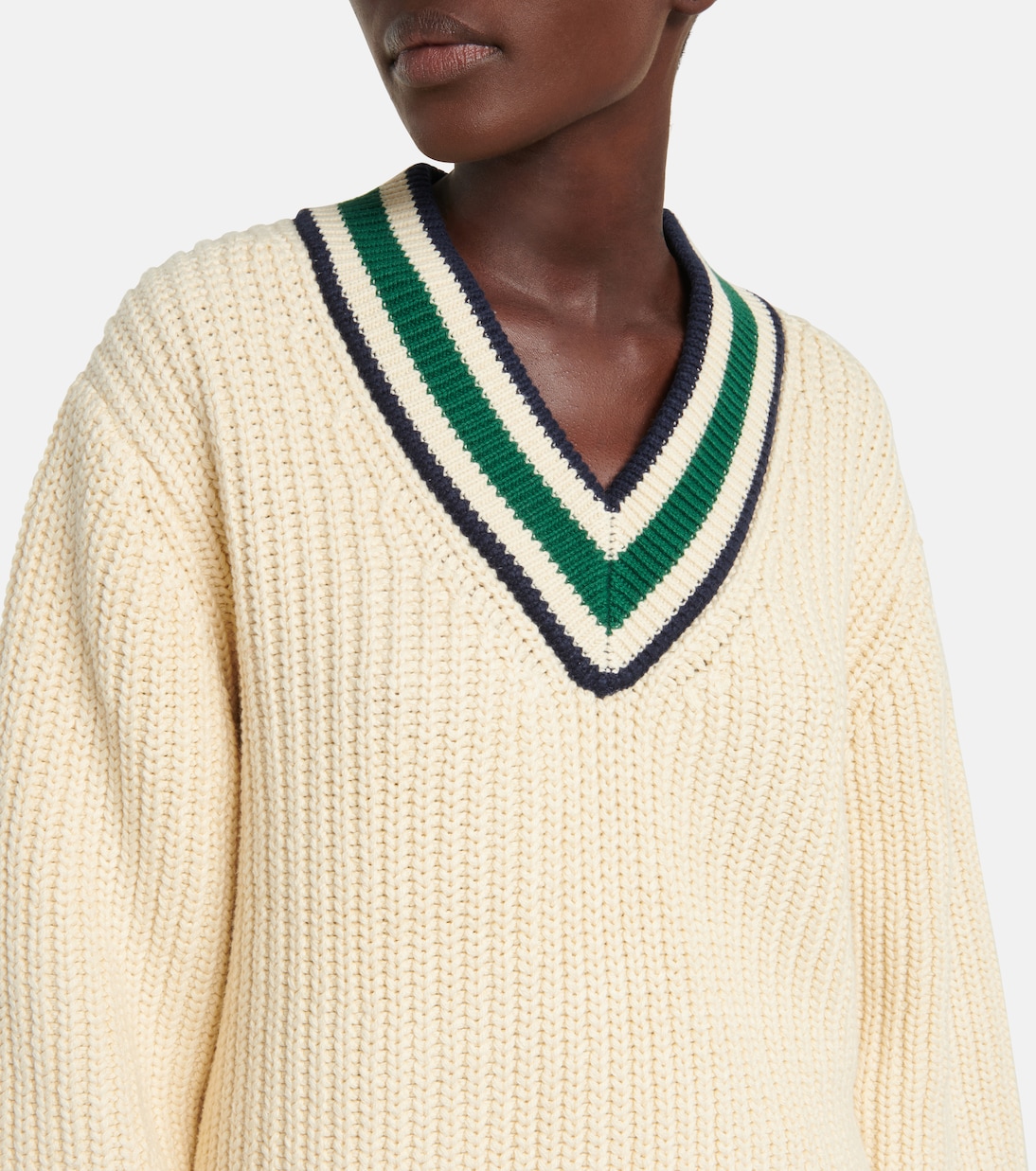Chevron cotton sweater | Tory Sport