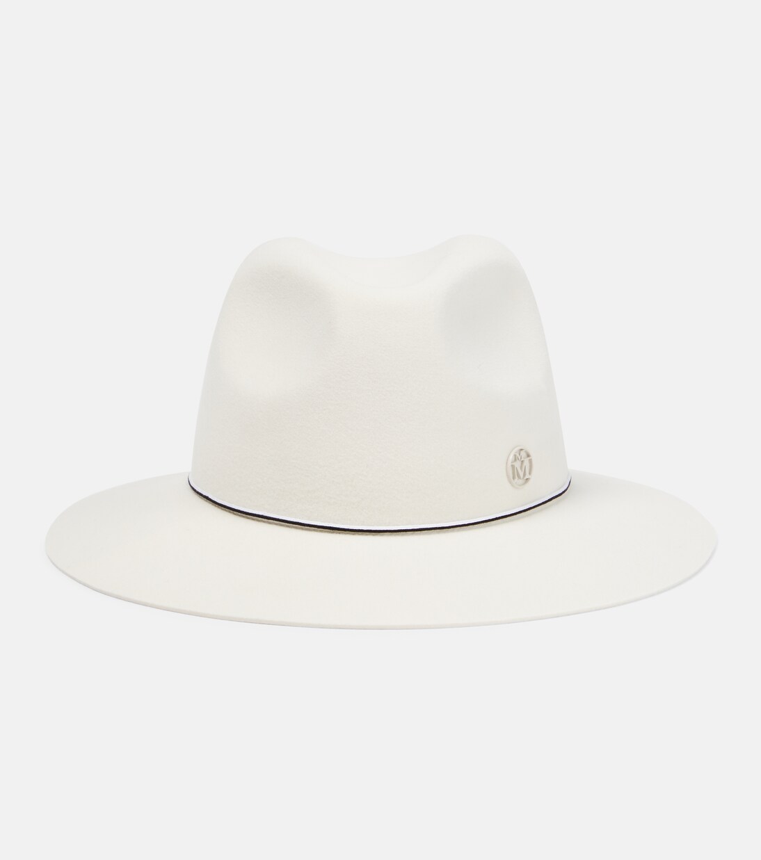 White wool fedora hat discount