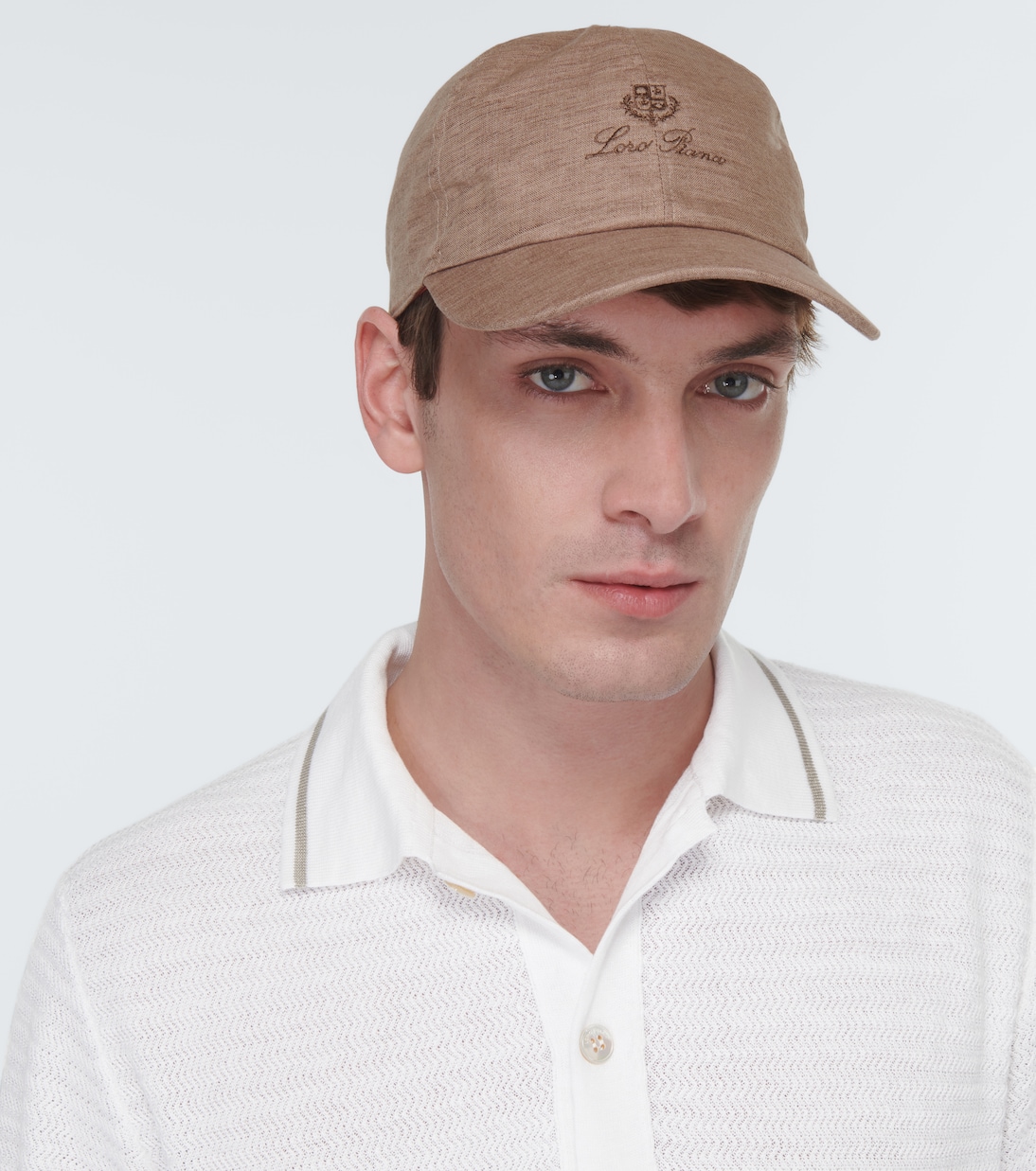 Logo linen canvas baseball cap | Loro Piana