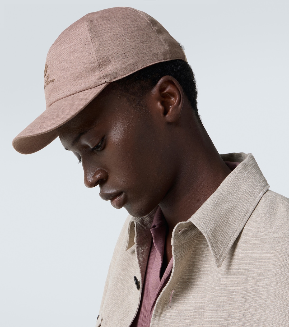 Logo linen canvas baseball cap | Loro Piana