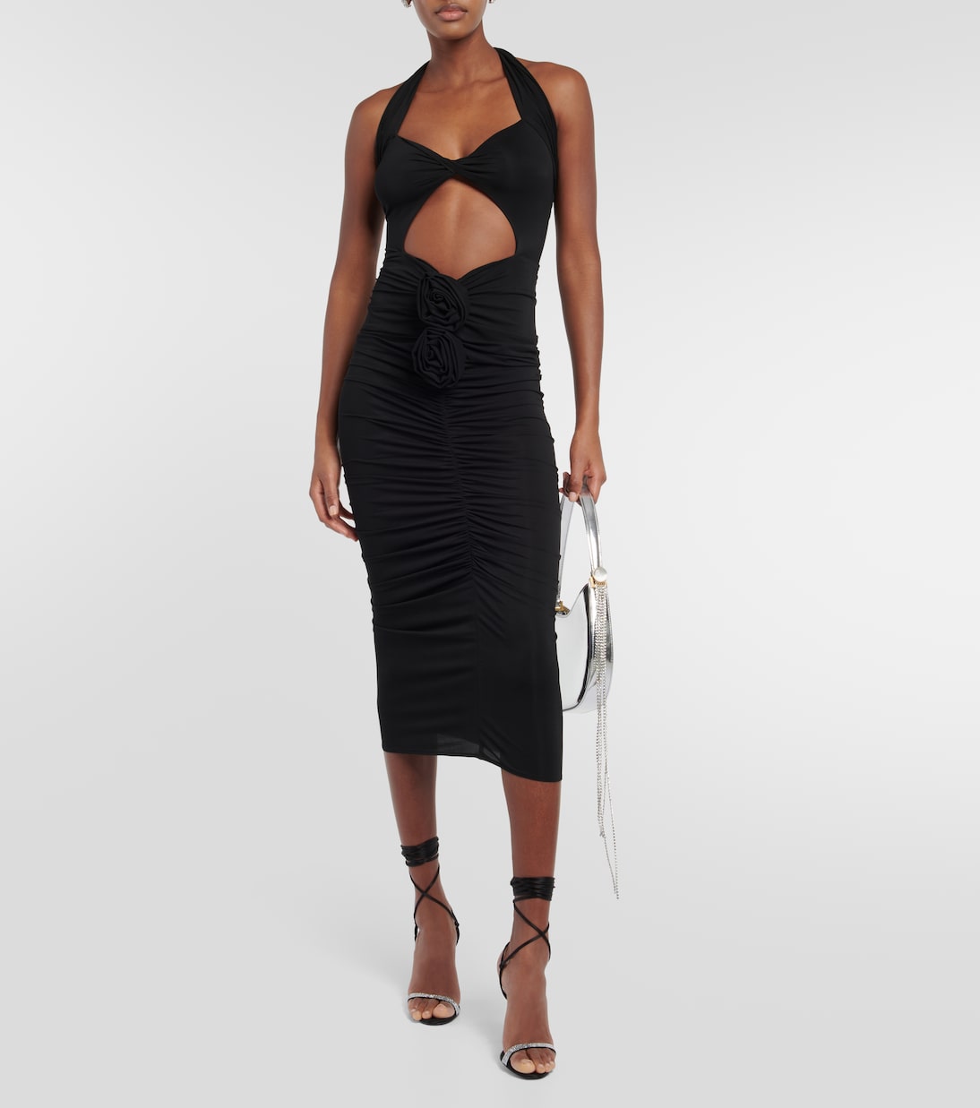 Twisted halterneck midi dress | Magda Butrym