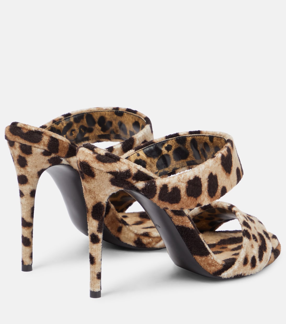 x Kim - Mules in spugna con stampa | Dolce&Gabbana