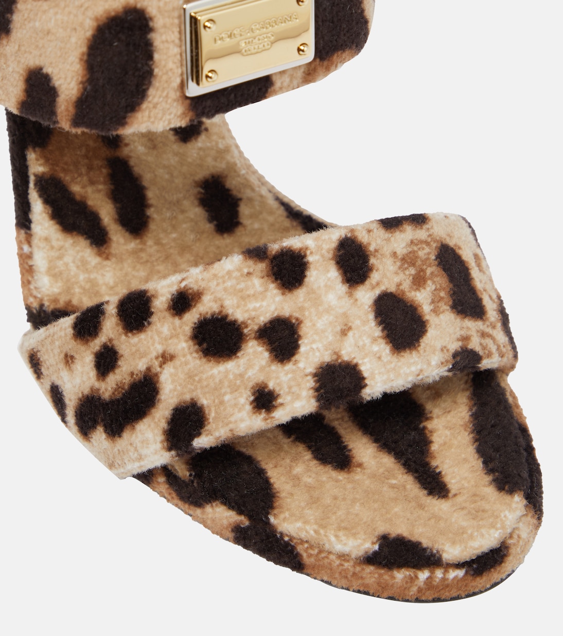 x Kim - Mules in spugna con stampa | Dolce&Gabbana