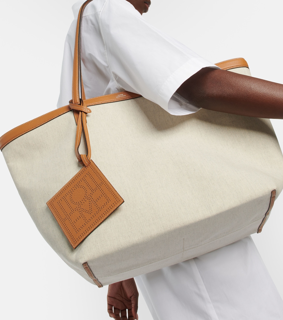 Borsa in canvas con pelle | Toteme