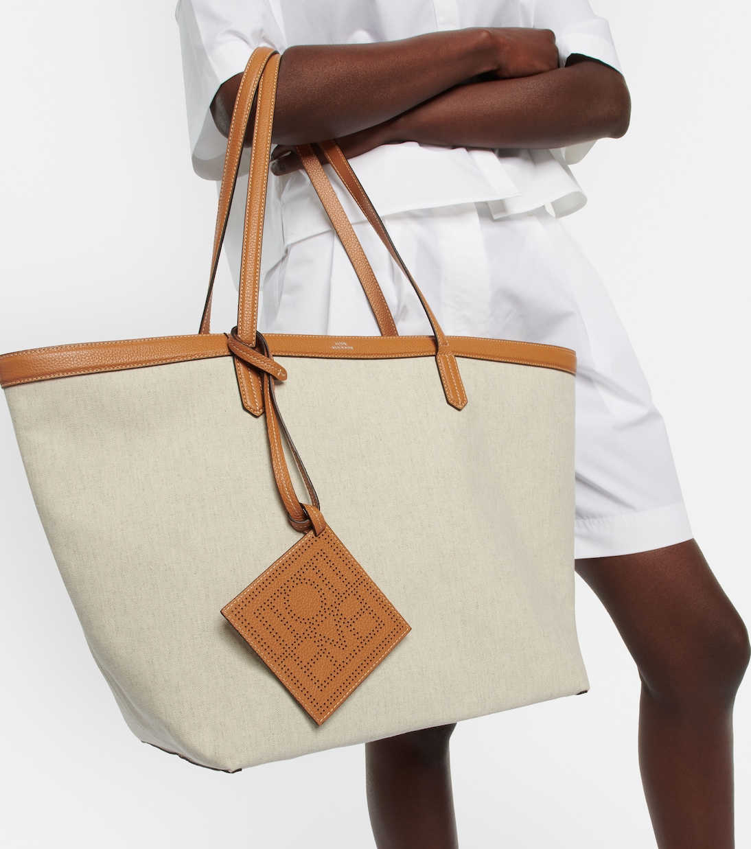 Borsa in canvas con pelle | Toteme