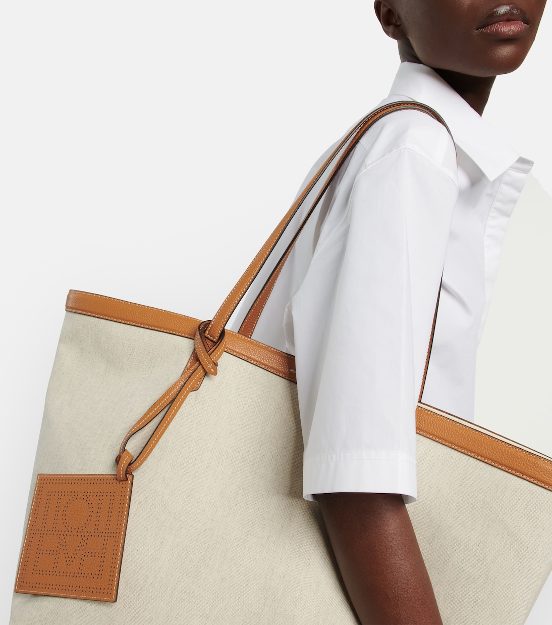 Borsa in canvas con pelle | Toteme