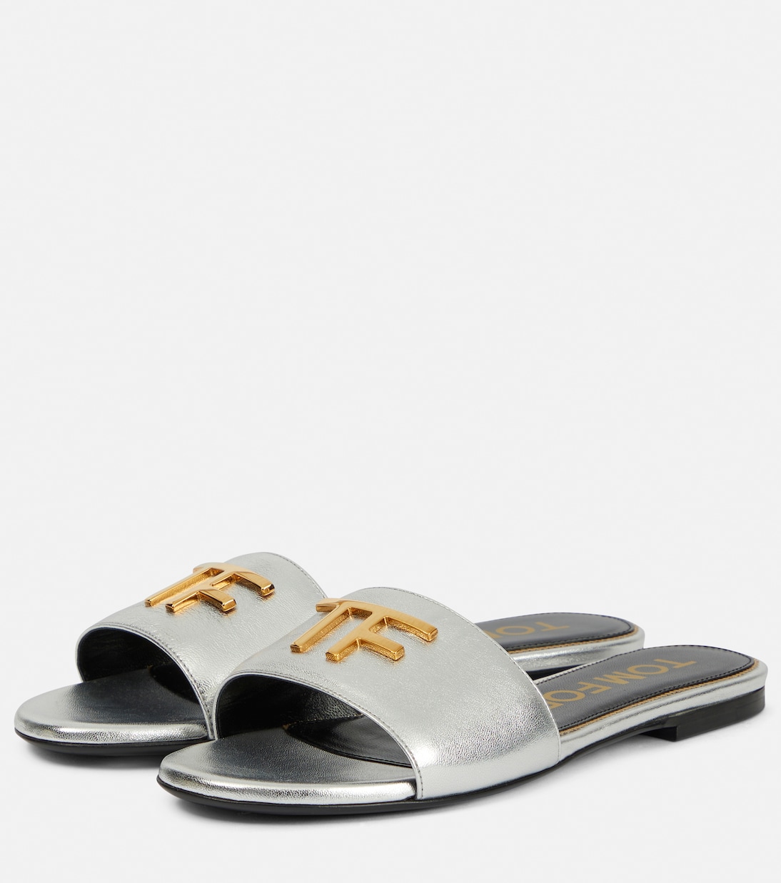 Sandali TF in pelle metallizzata | Tom Ford