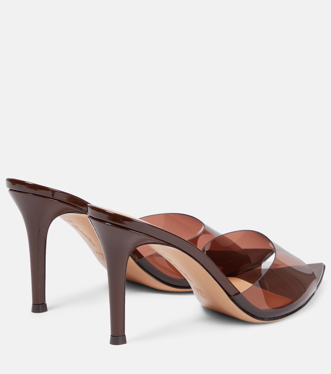 Mules Elle 85 in TPU e vernice | Gianvito Rossi